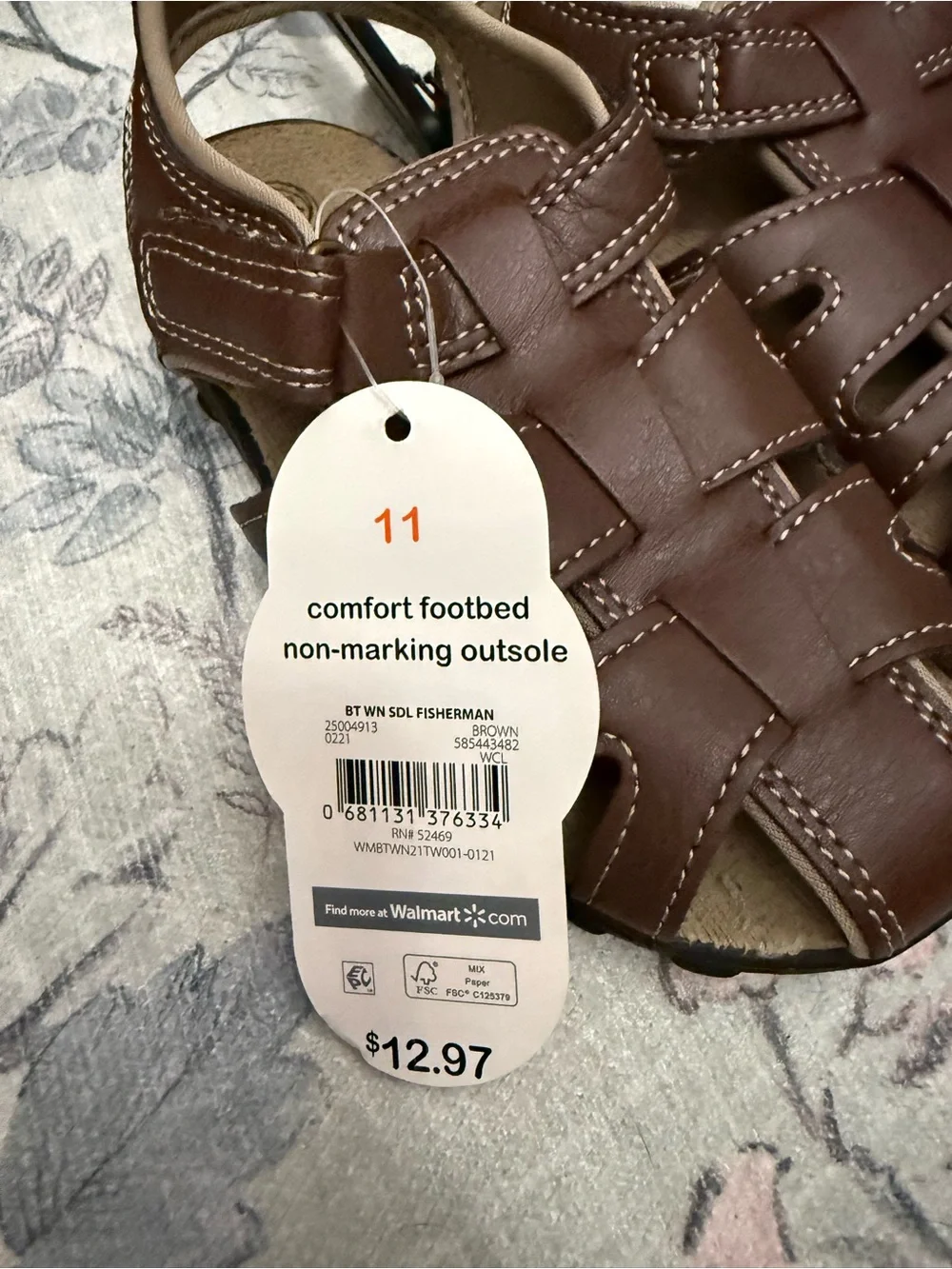 wonder nation Brown Fisherman Sandals for Kids